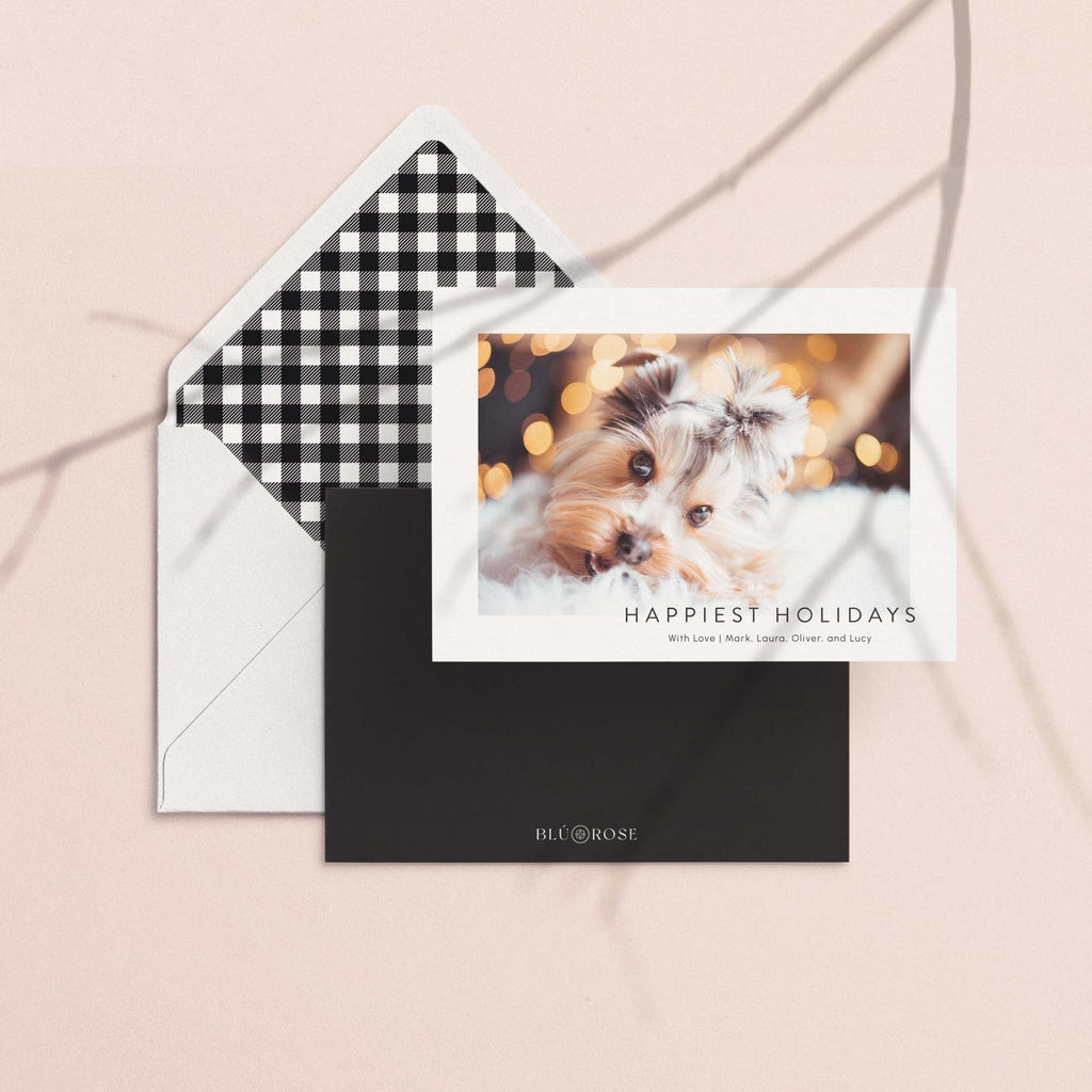 Minimalist Frame Photo New Year Card - Blú Rose