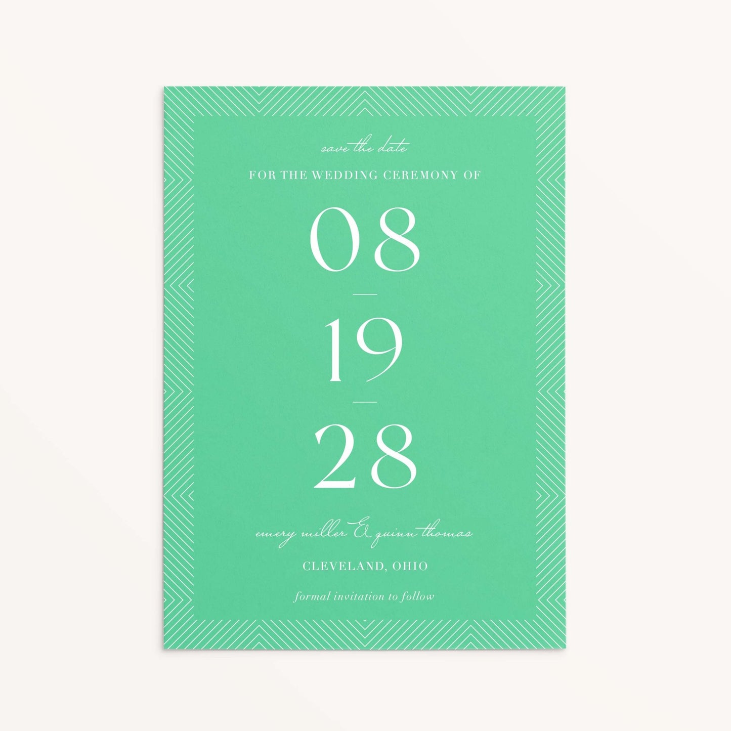 Modern Line Border Save the Dates - Blú Rose