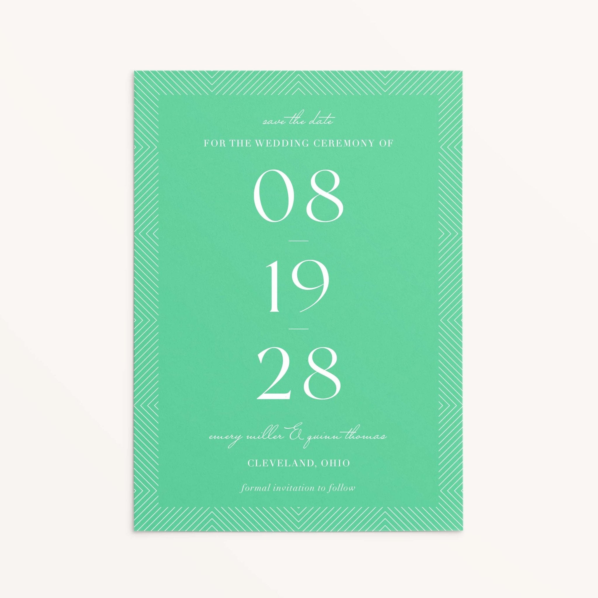 Modern Line Border Save the Dates - Blú Rose