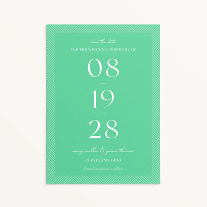 Modern Line Border Save the Dates - Blú Rose