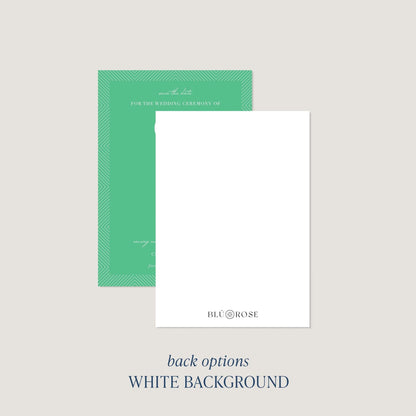 Modern Line Border Save the Dates - Blú Rose