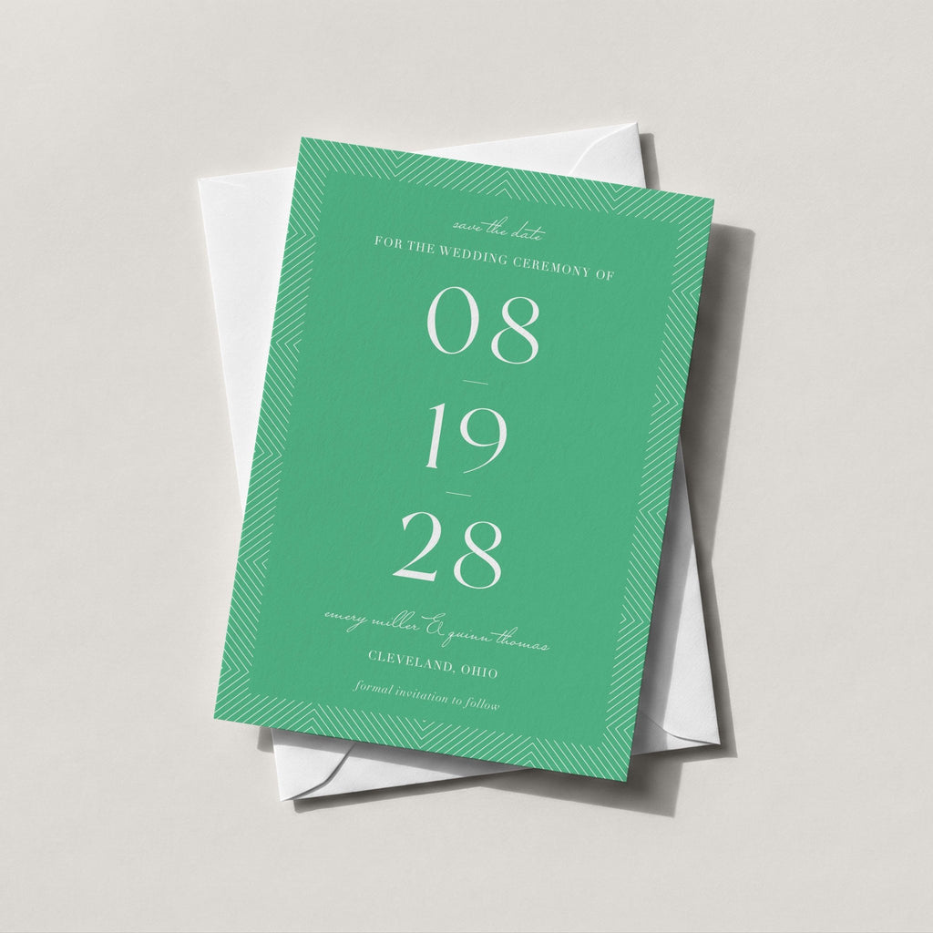 Modern Line Border Save the Dates - Blú Rose