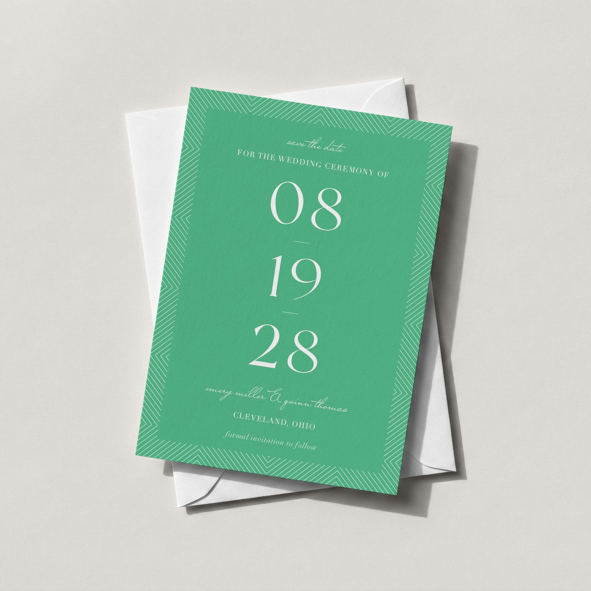 Modern Line Border Save the Dates - Blú Rose