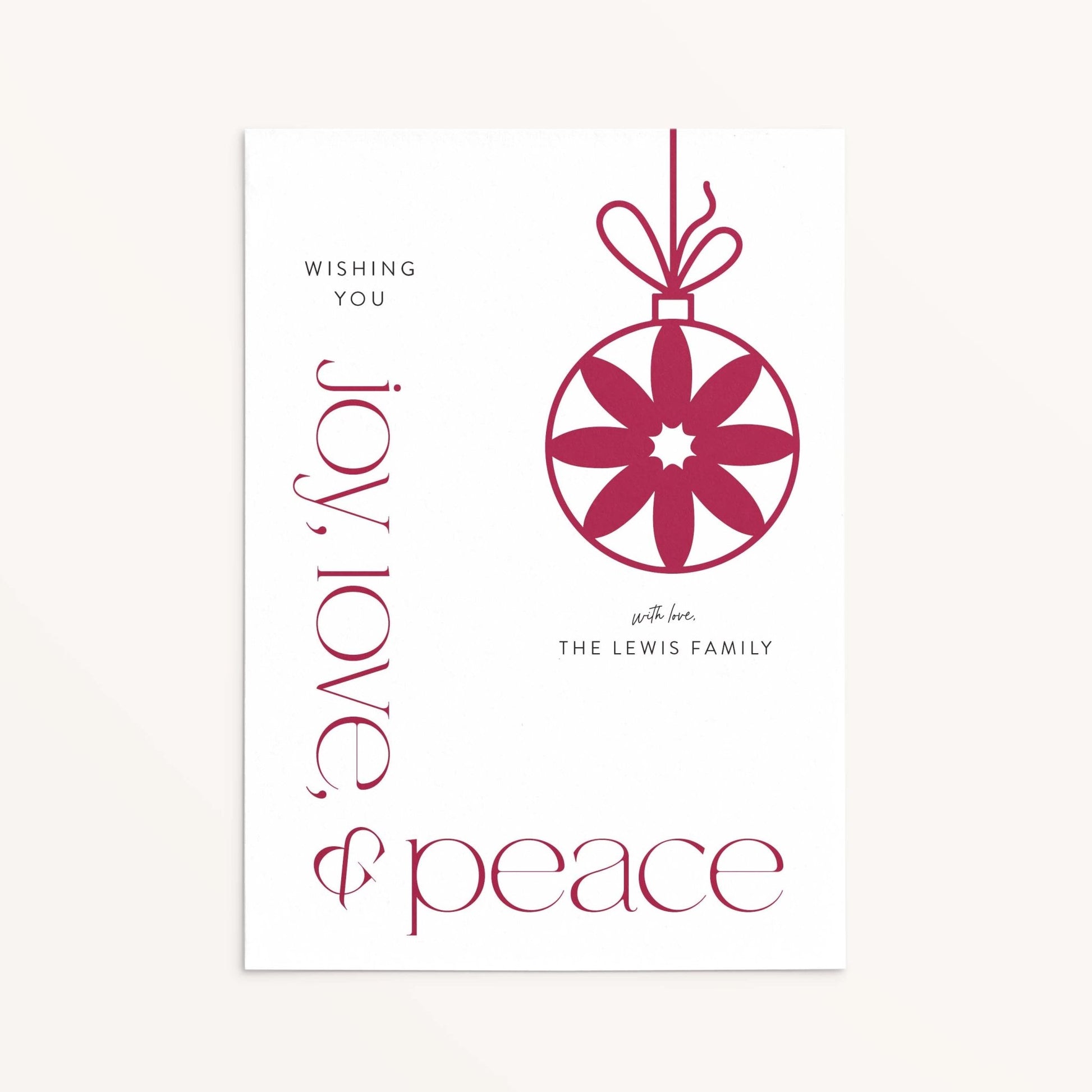 Modern Ornament Holiday Cards - Blú Rose