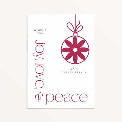 Modern Ornament Holiday Cards - Blú Rose