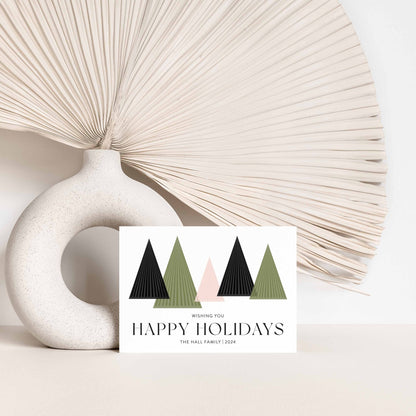 Modern Trees Holiday Cards - Blú Rose