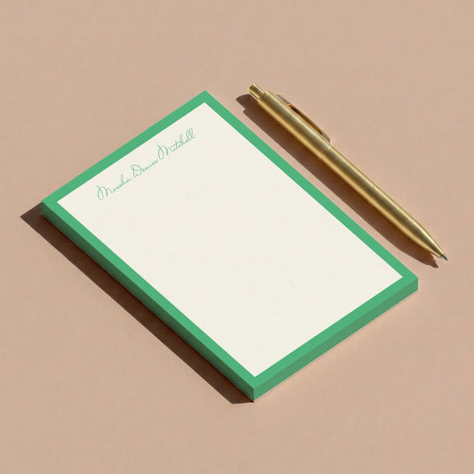 Moesha Border Notepad - Blú Rose