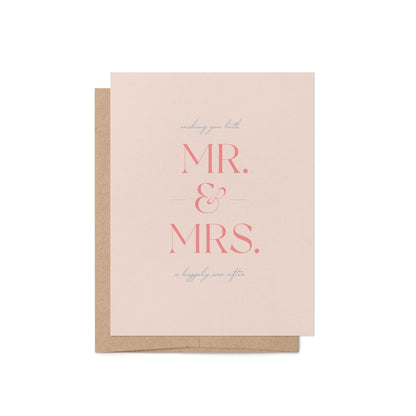 Mr. + Mrs. Greeting Card - Blú Rose