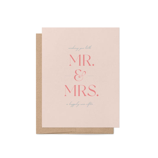 Mr. + Mrs. Greeting Card - Blú Rose