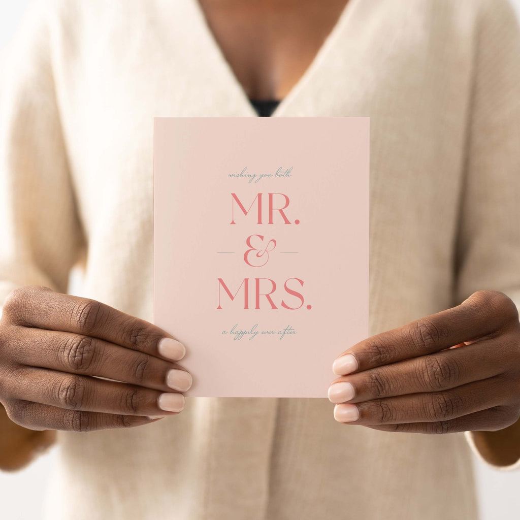 Mr. + Mrs. Greeting Card - Blú Rose