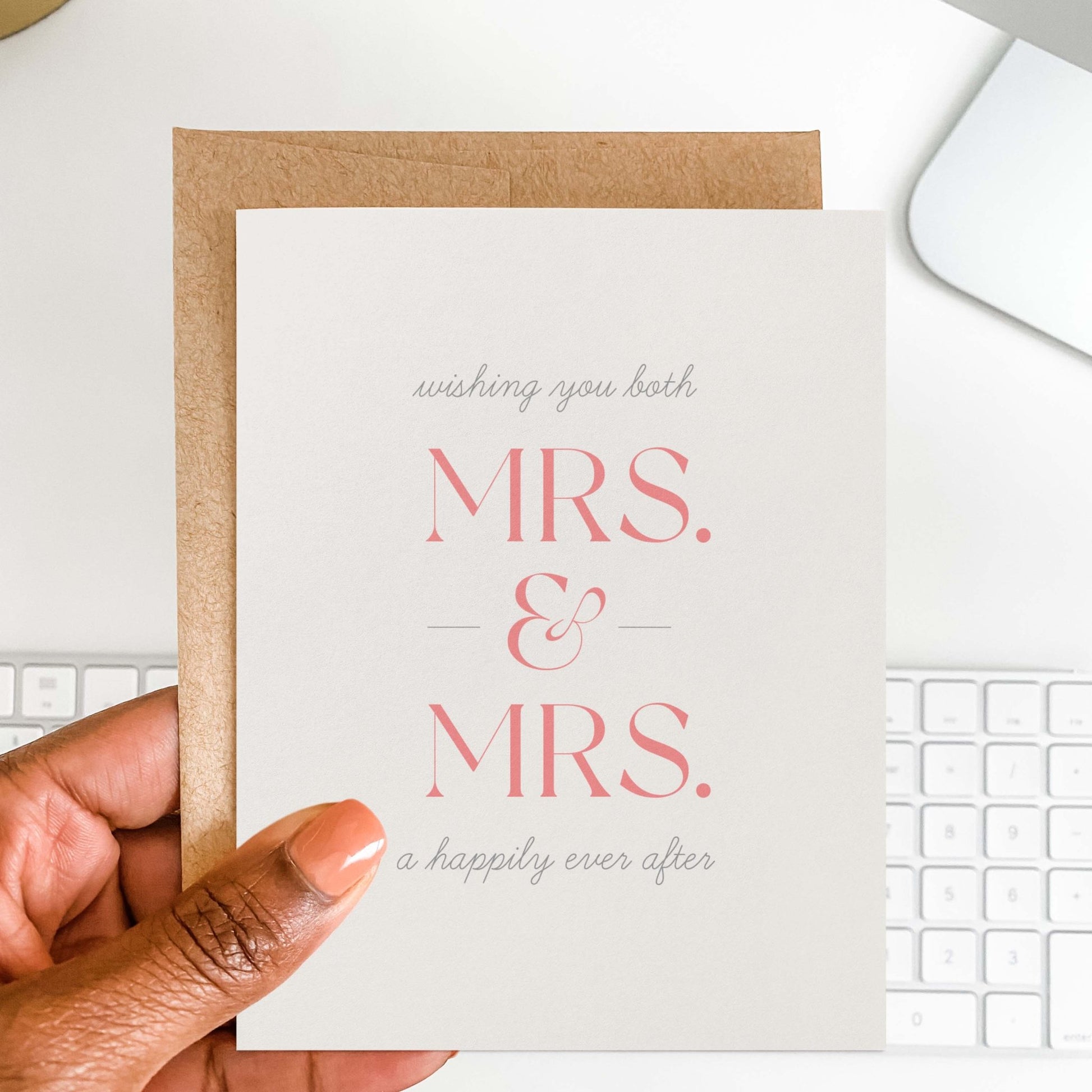 Mrs. + Mrs. Greeting Card - Blú Rose