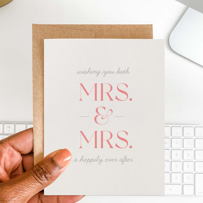 Mrs. + Mrs. Greeting Card - Blú Rose