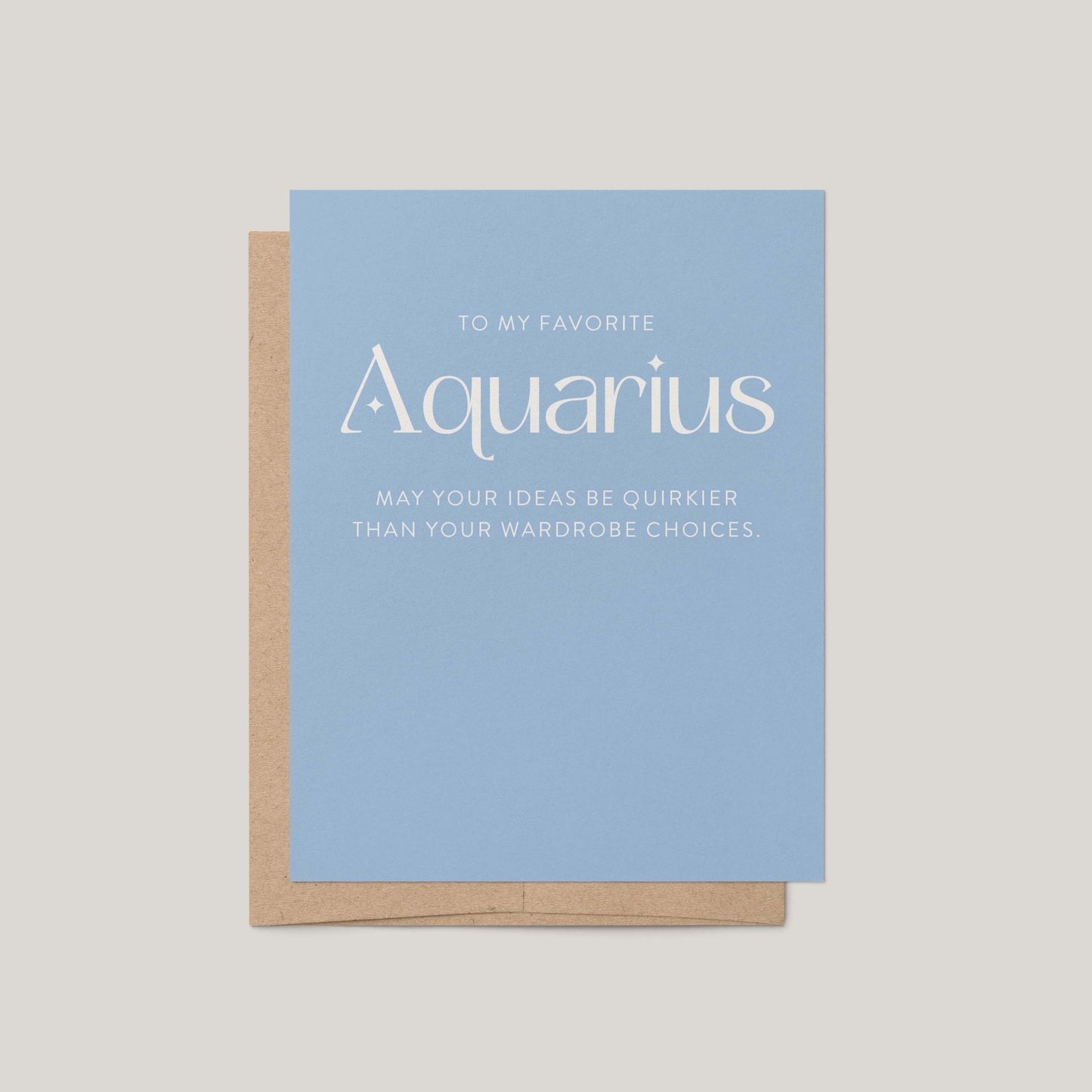 My Favorite Aquarius Greeting Card - Blú Rose