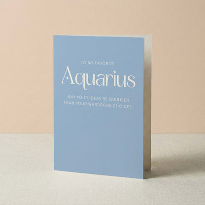 My Favorite Aquarius Greeting Card - Blú Rose
