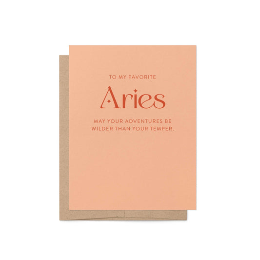 My Favorite Aries Greeting Card - Blú Rose