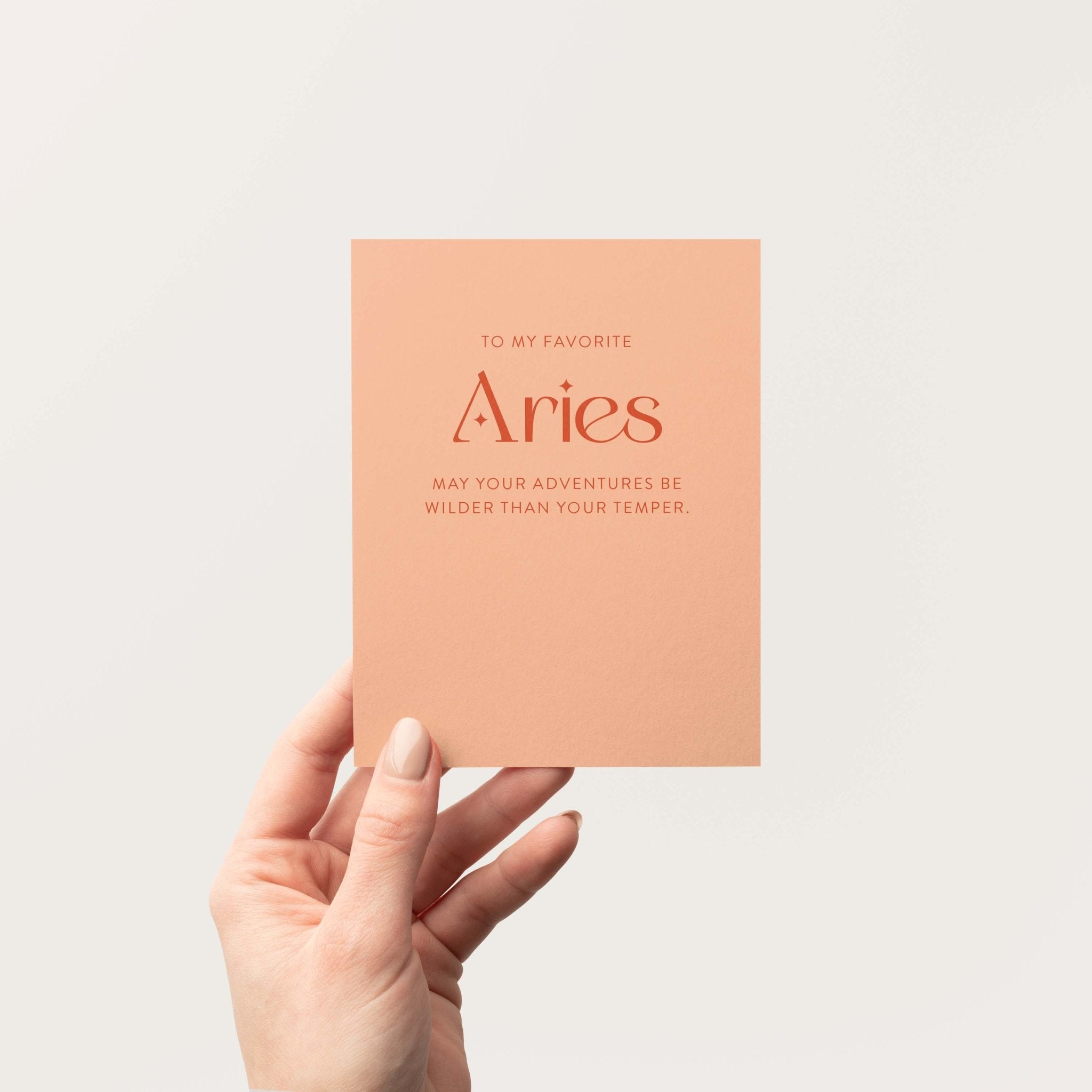 My Favorite Aries Greeting Card - Blú Rose