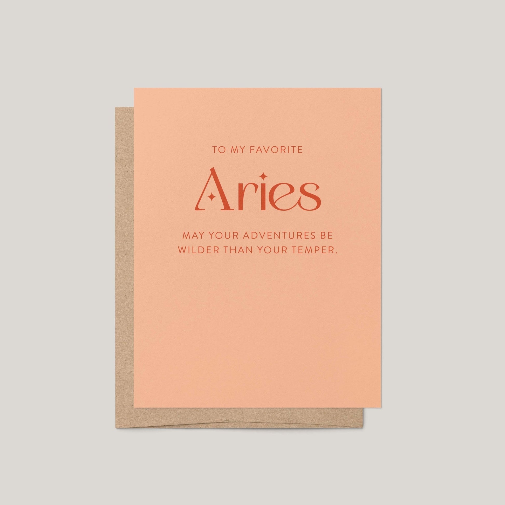 My Favorite Aries Greeting Card - Blú Rose