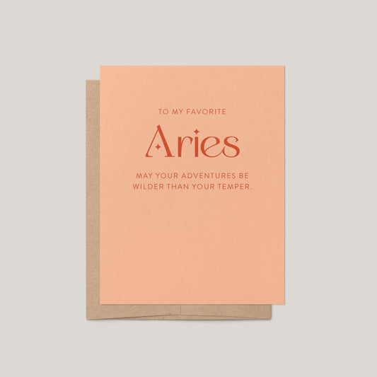 My Favorite Aries Greeting Card - Blú Rose