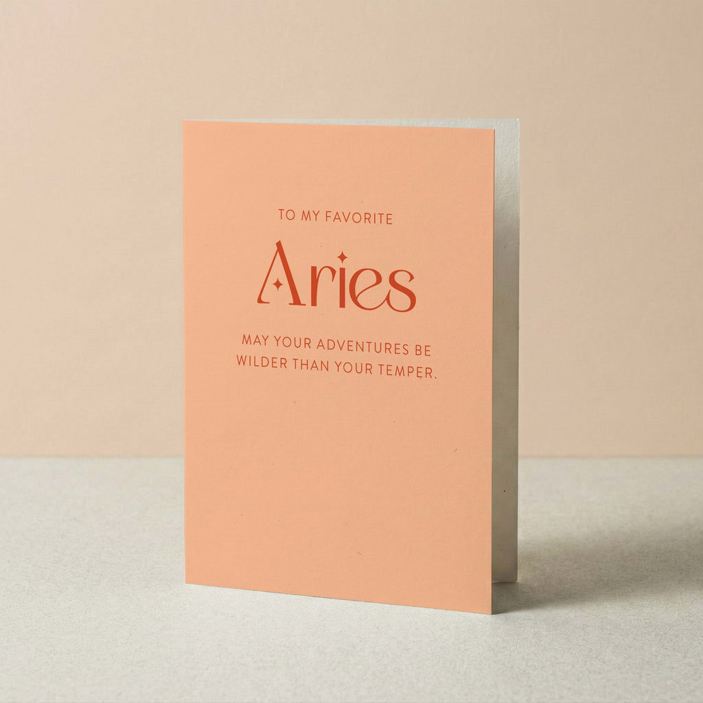 My Favorite Aries Greeting Card - Blú Rose