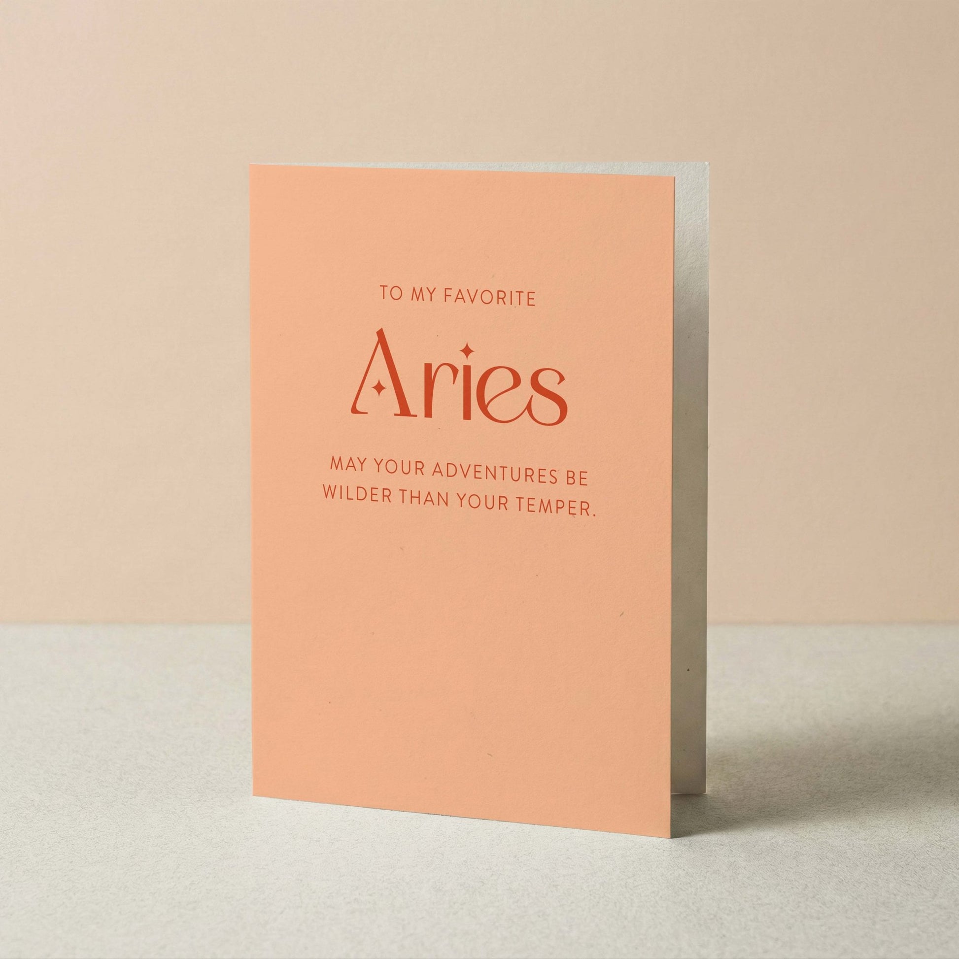 My Favorite Aries Greeting Card - Blú Rose