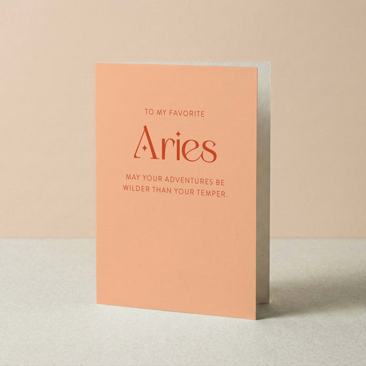 My Favorite Aries Greeting Card - Blú Rose