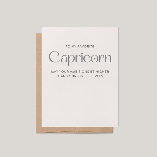 My Favorite Capricorn Greeting Card - Blú Rose