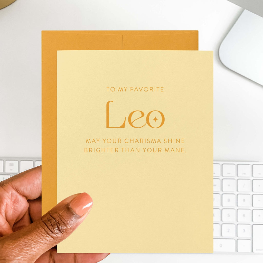 My Favorite Leo Greeting Card - Blú Rose