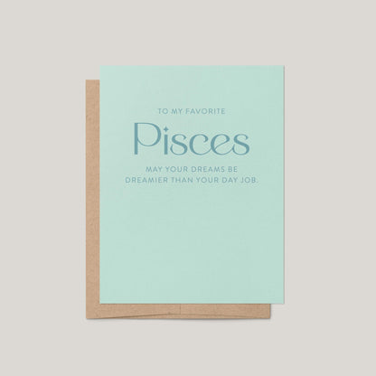 My Favorite Pisces Greeting Card - Blú Rose