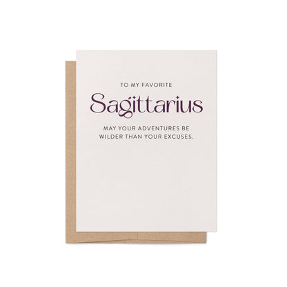 My Favorite Sagittarius Birthday Card - Blú Rose