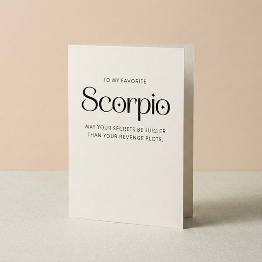 My Favorite Scorpio Greeting Card - Blú Rose