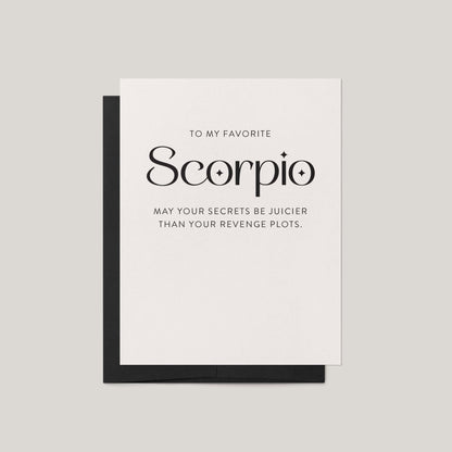 My Favorite Scorpio Greeting Card - Blú Rose