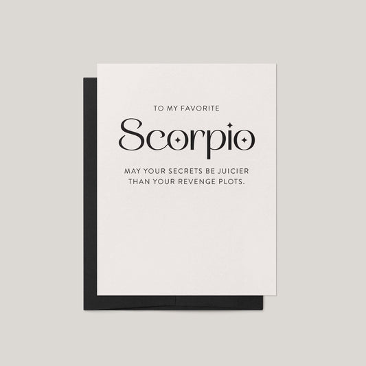 My Favorite Scorpio Greeting Card - Blú Rose