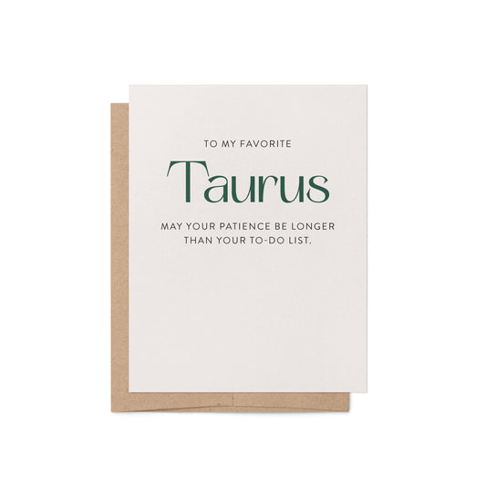 My Favorite Taurus Birthday Card - Blú Rose