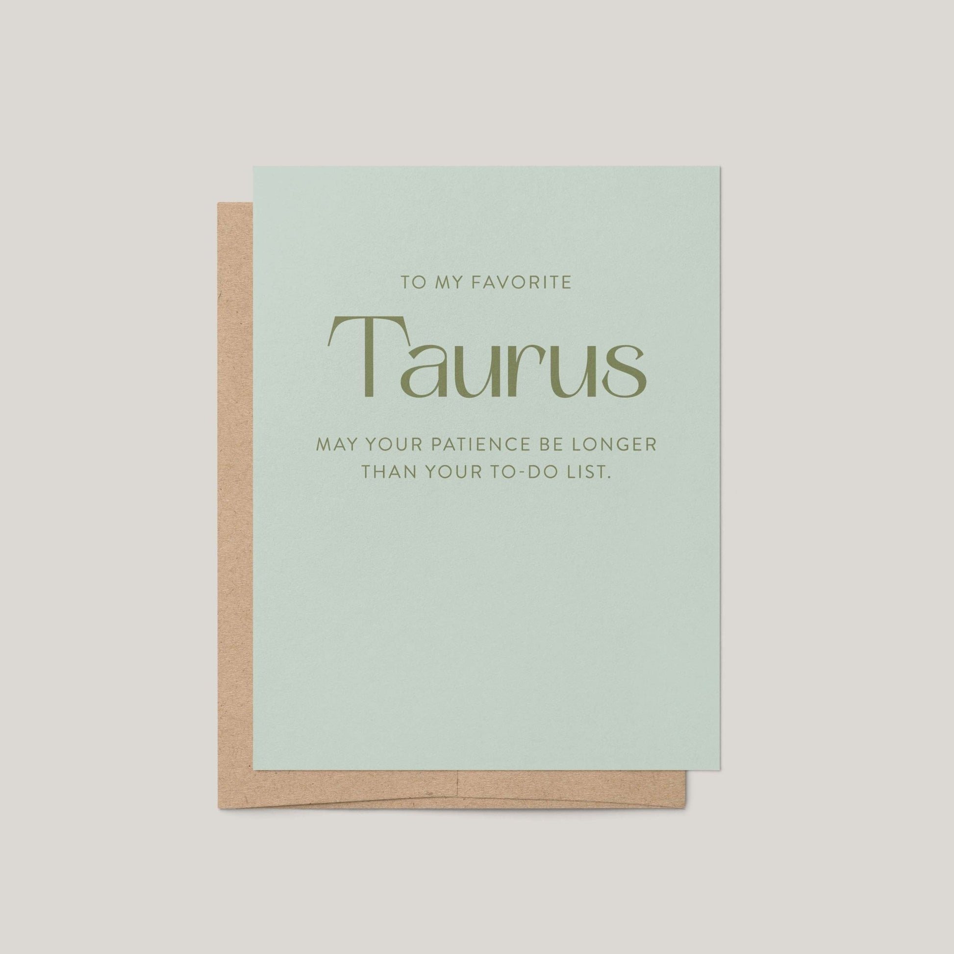 My Favorite Taurus Greeting Card - Blú Rose