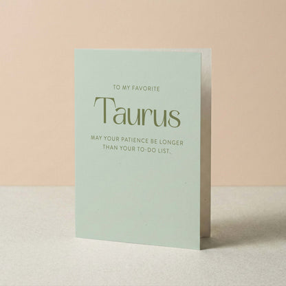 My Favorite Taurus Greeting Card - Blú Rose