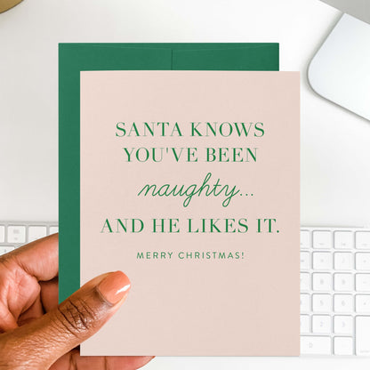 Naughty Christmas Greeting Card - Blú Rose