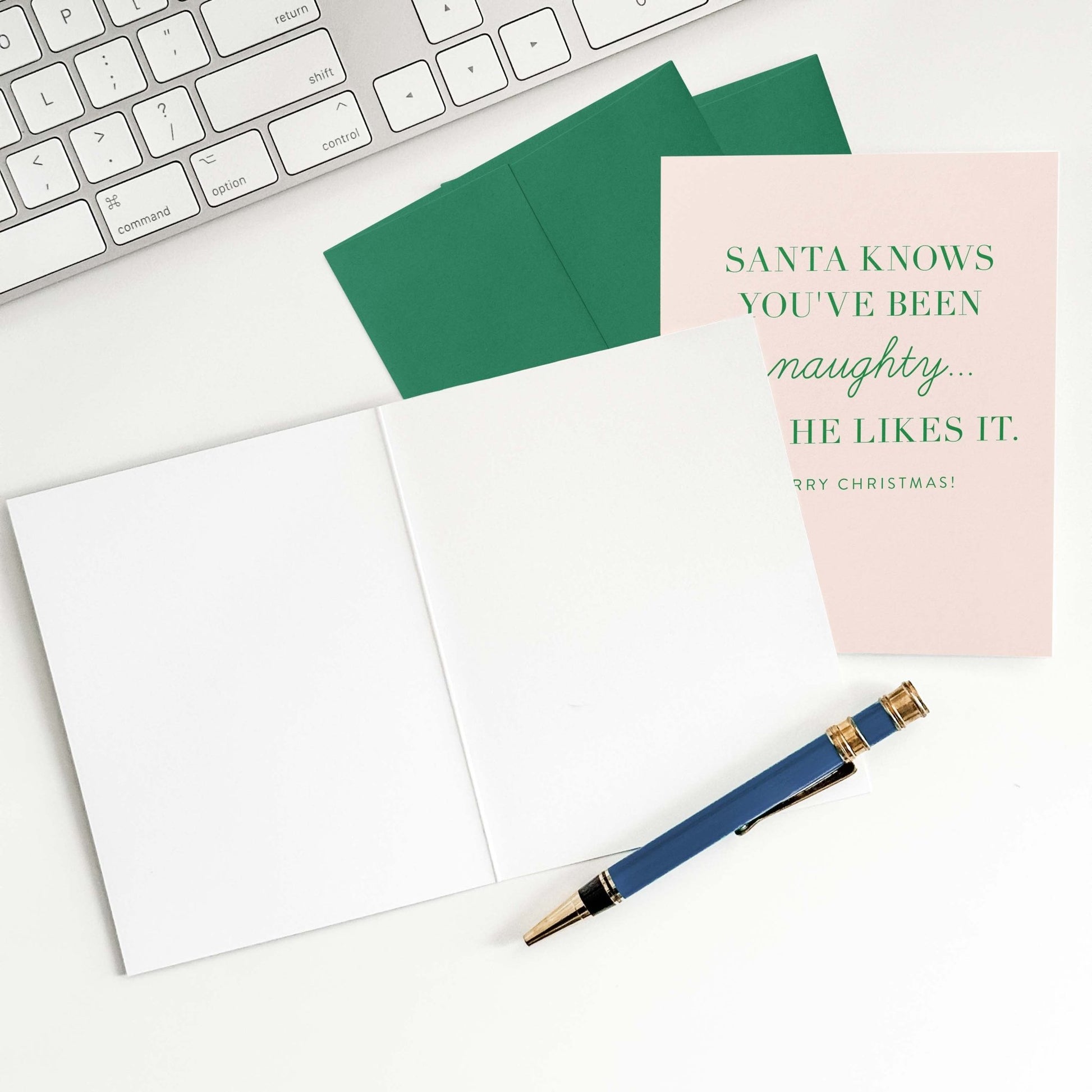 Naughty Christmas Greeting Card - Blú Rose
