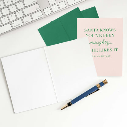 Naughty Christmas Greeting Card - Blú Rose