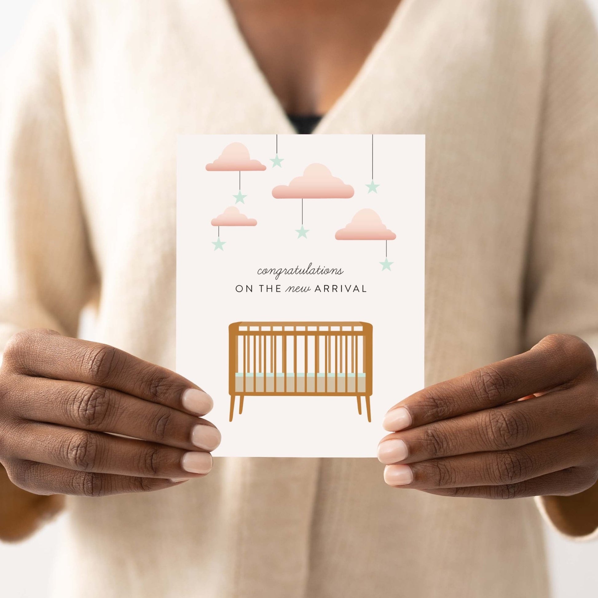 New Arrival Crib Greeting Card - Blú Rose