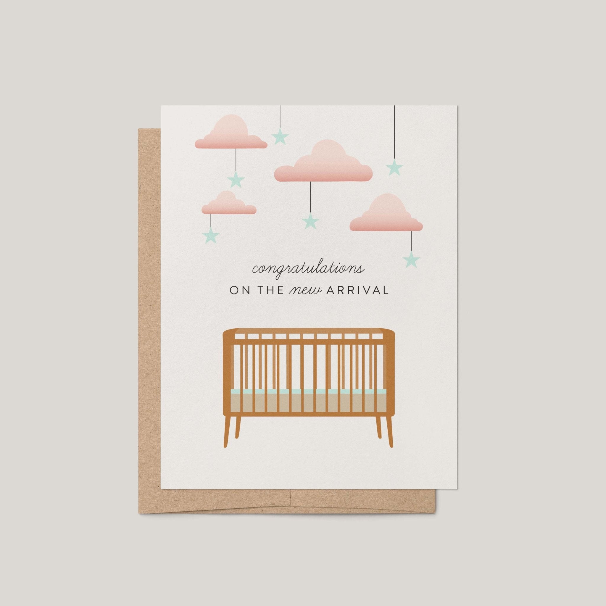 New Arrival Crib Greeting Card - Blú Rose