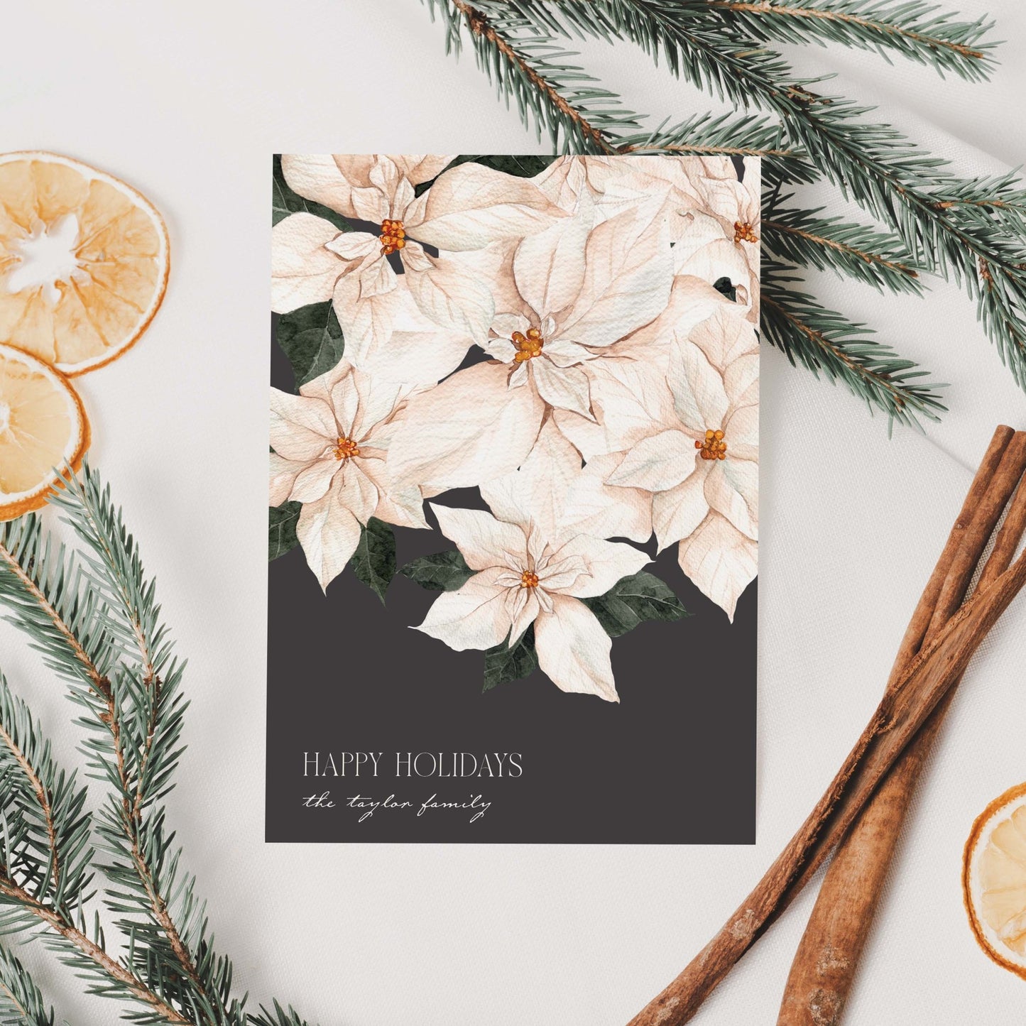 Perfect Poinsettia Holiday Cards - Blú Rose