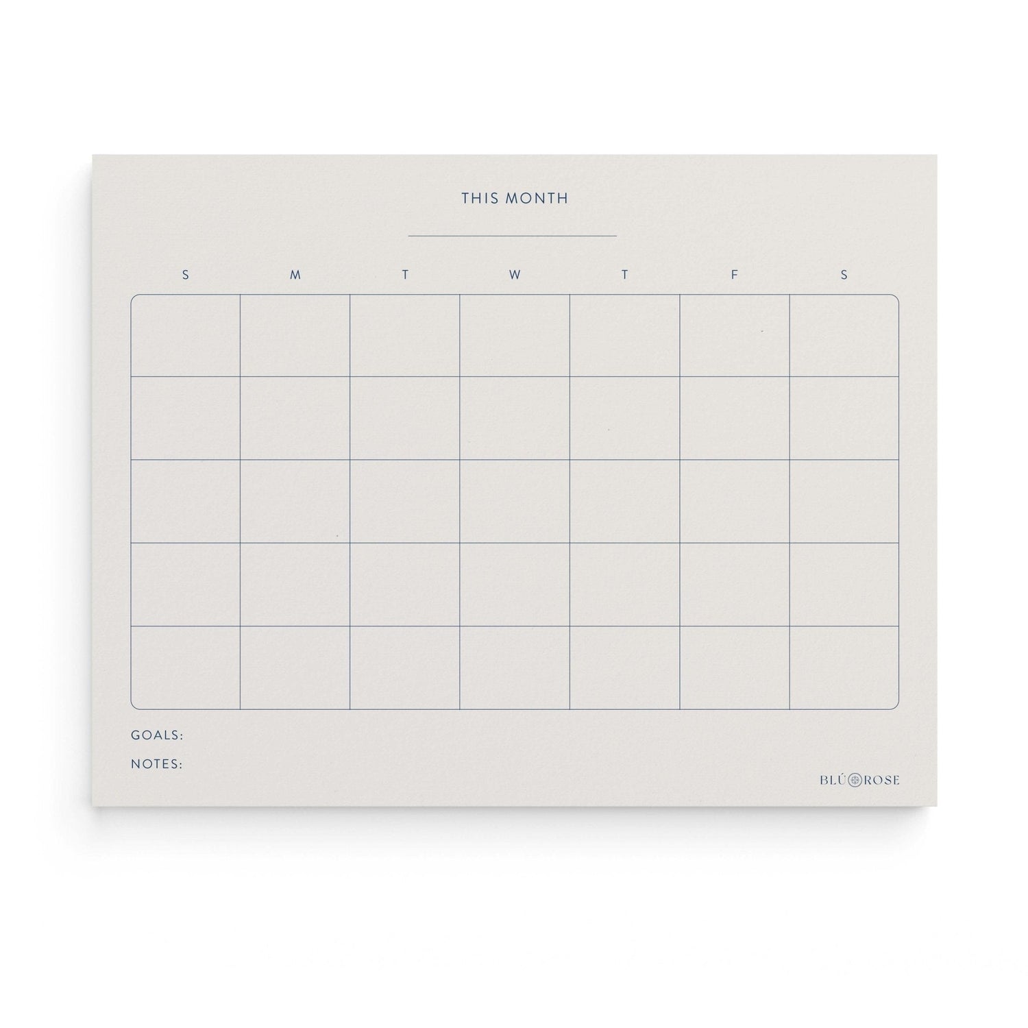 Perfectly Imperfect Notepads | Minimalist Monthly Planner Notepad - Blú Rose