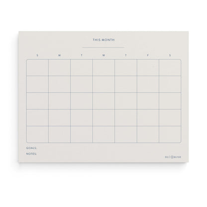 Perfectly Imperfect Notepads | Minimalist Monthly Planner Notepad - Blú Rose