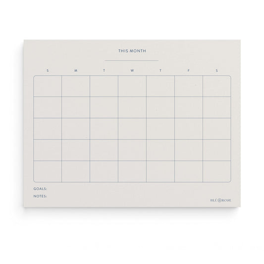 Perfectly Imperfect Notepads | Minimalist Monthly Planner Notepad - Blú Rose