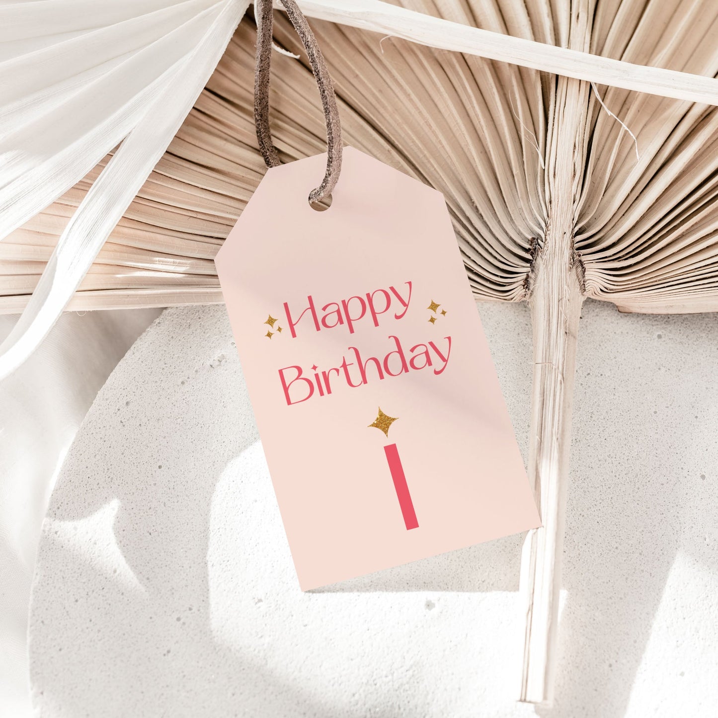 Pink Sparkle Birthday Gift Tags - Blú Rose