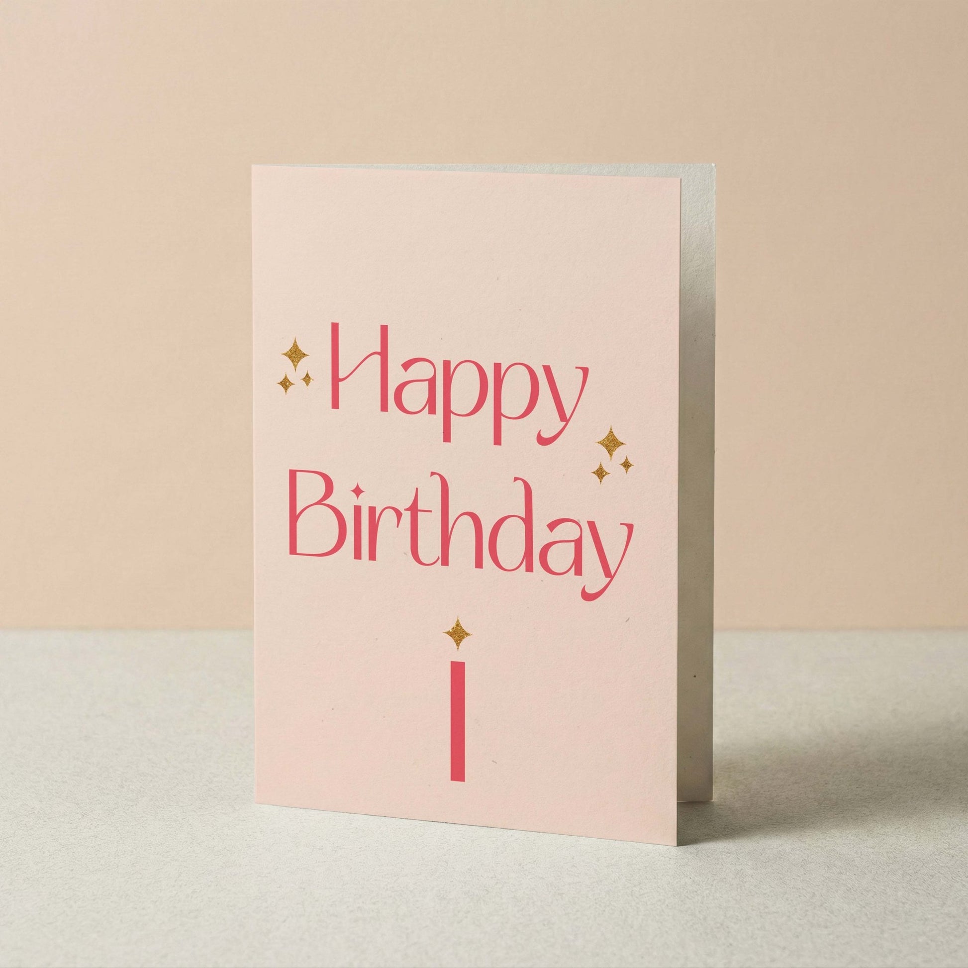 Pink Sparkle Birthday Greeting Card - Blú Rose