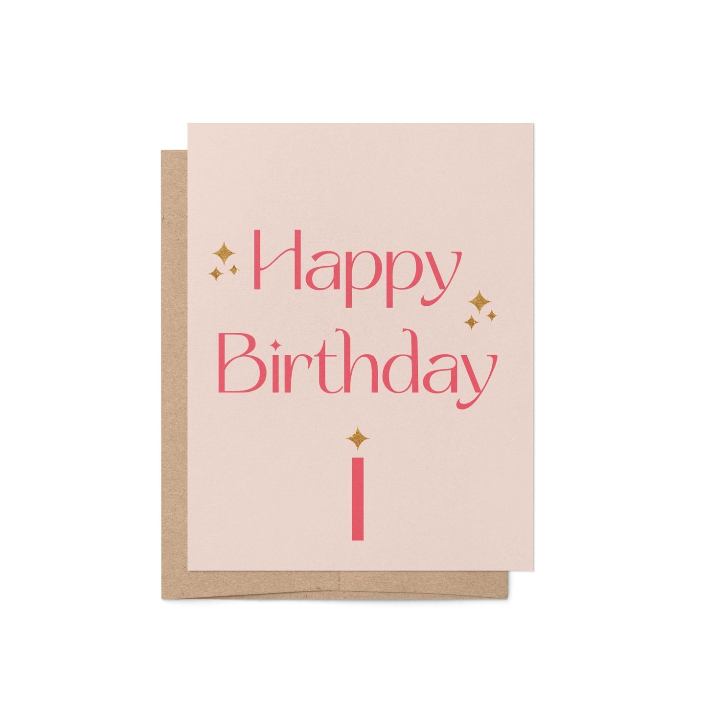Pink Sparkle Birthday Greeting Card - Blú Rose
