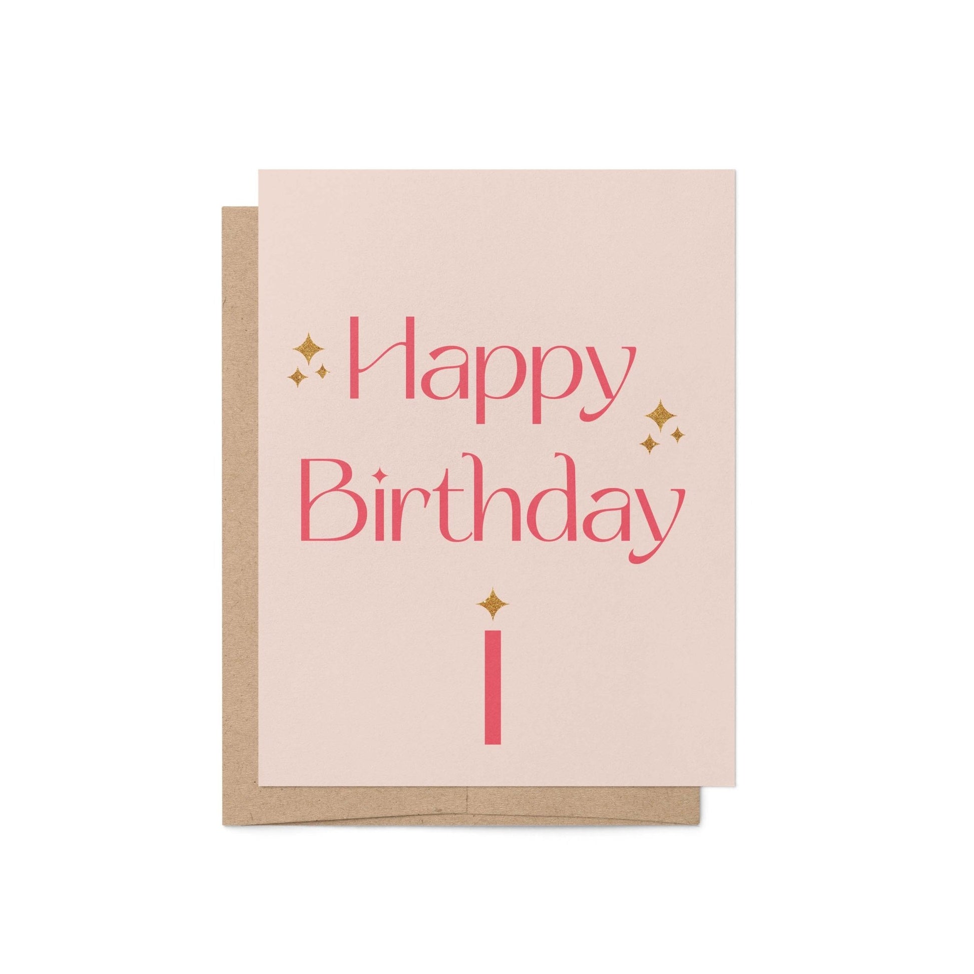 Pink Sparkle Birthday Greeting Card - Blú Rose