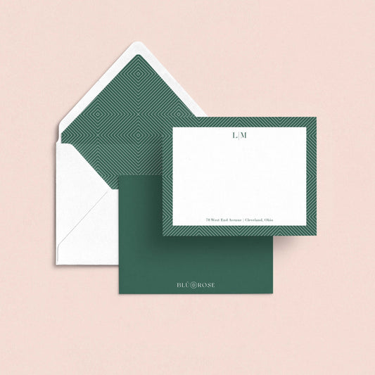 Pointed Lines Notecards - Blú Rose