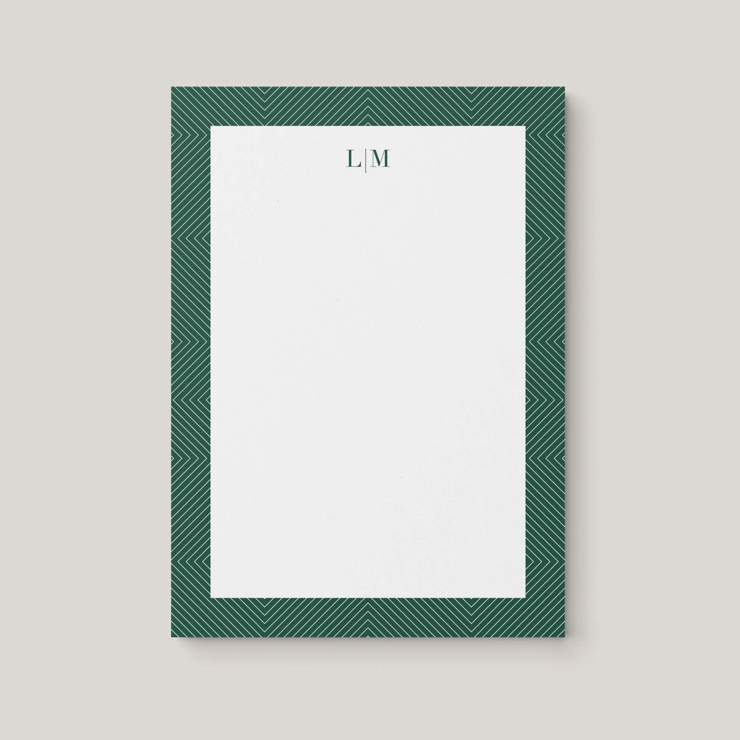Pointed Lines Personalized Notepad - Blú Rose